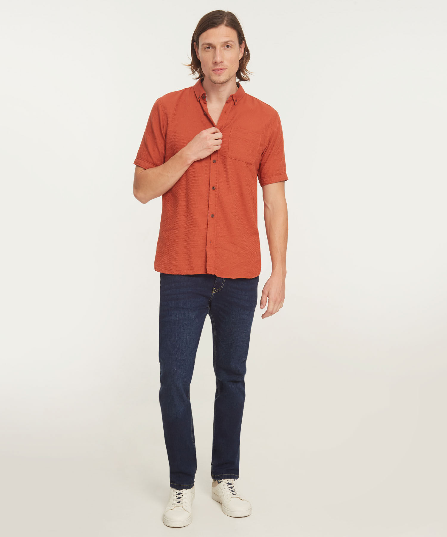 Camisa Manga Corta Con Bolsillo