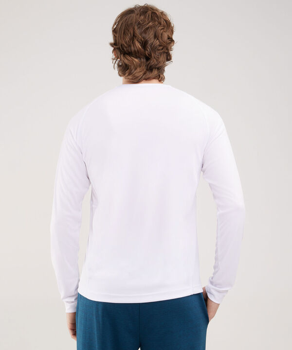 Camiseta Para Hombre De Diseño Deportivo, Cuello Redondo, Manga Larga