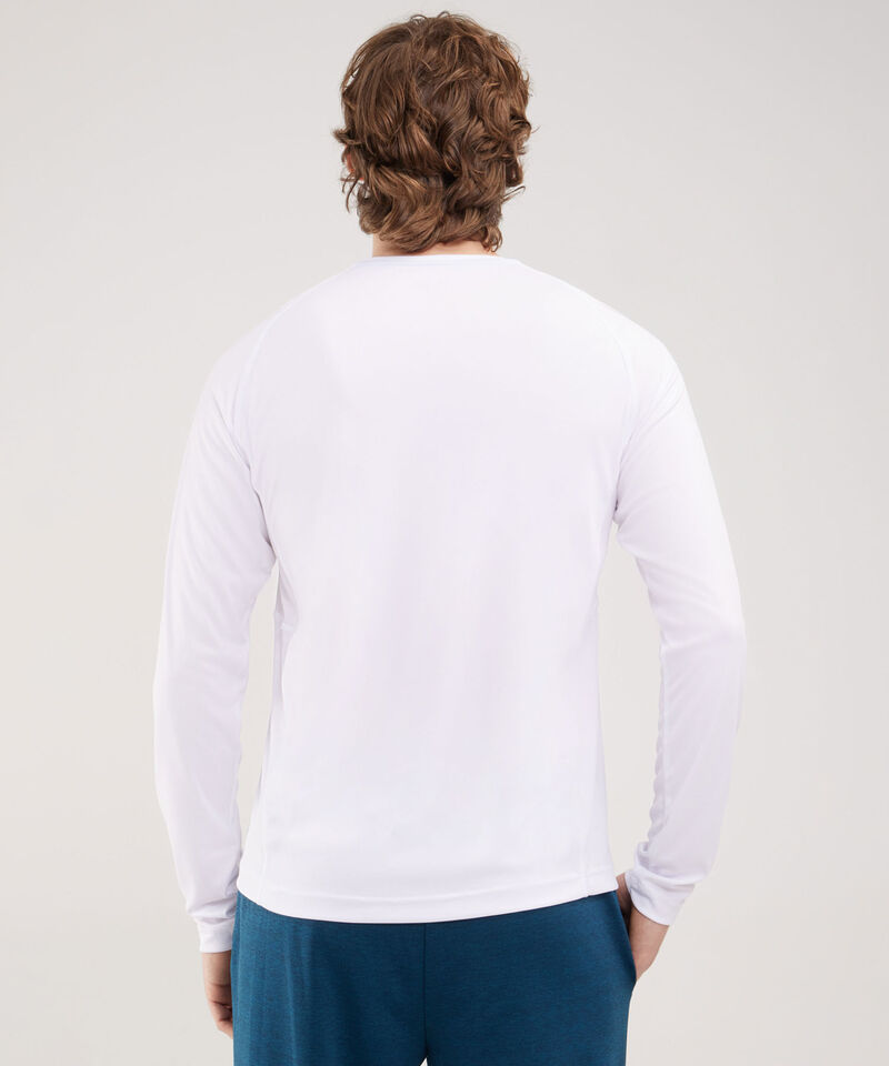 Camiseta Para Hombre De Diseño Deportivo, Cuello Redondo, Manga Larga