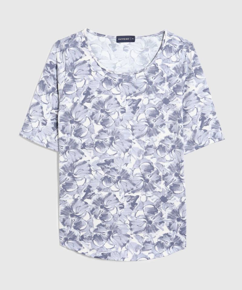Camiseta Manga 3/4  Cuello Redondo  Estampada
