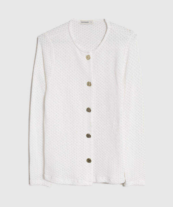 Saco Cárdigan Mujer Cuello Redondo Botones image number null