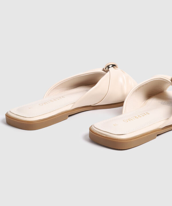 Sandalias Planas Con Detalle De Nudo Para Mujer