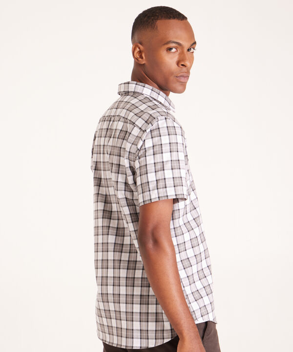 Camisa Preteñida Manga Corta Con Bolsillo Y Silueta Slim Fit, Sunset Dust Línea Moda