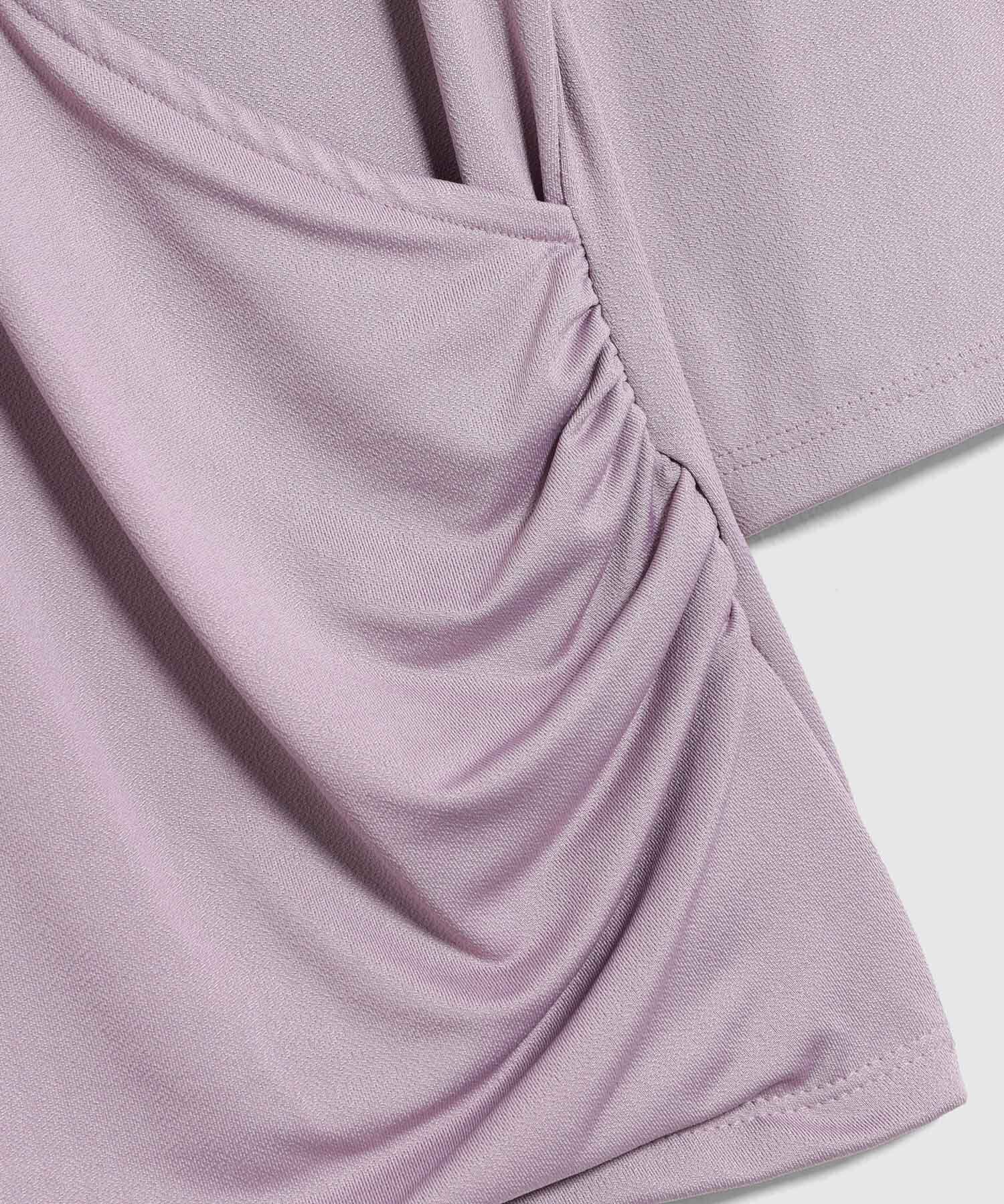 Blusa Cruzada Manga Tres Cuartos Mujer