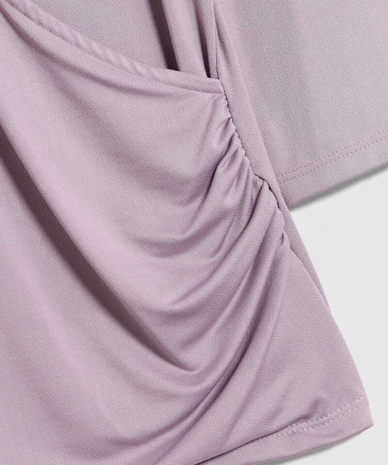 Blusa Cruzada Manga Tres Cuartos Mujer