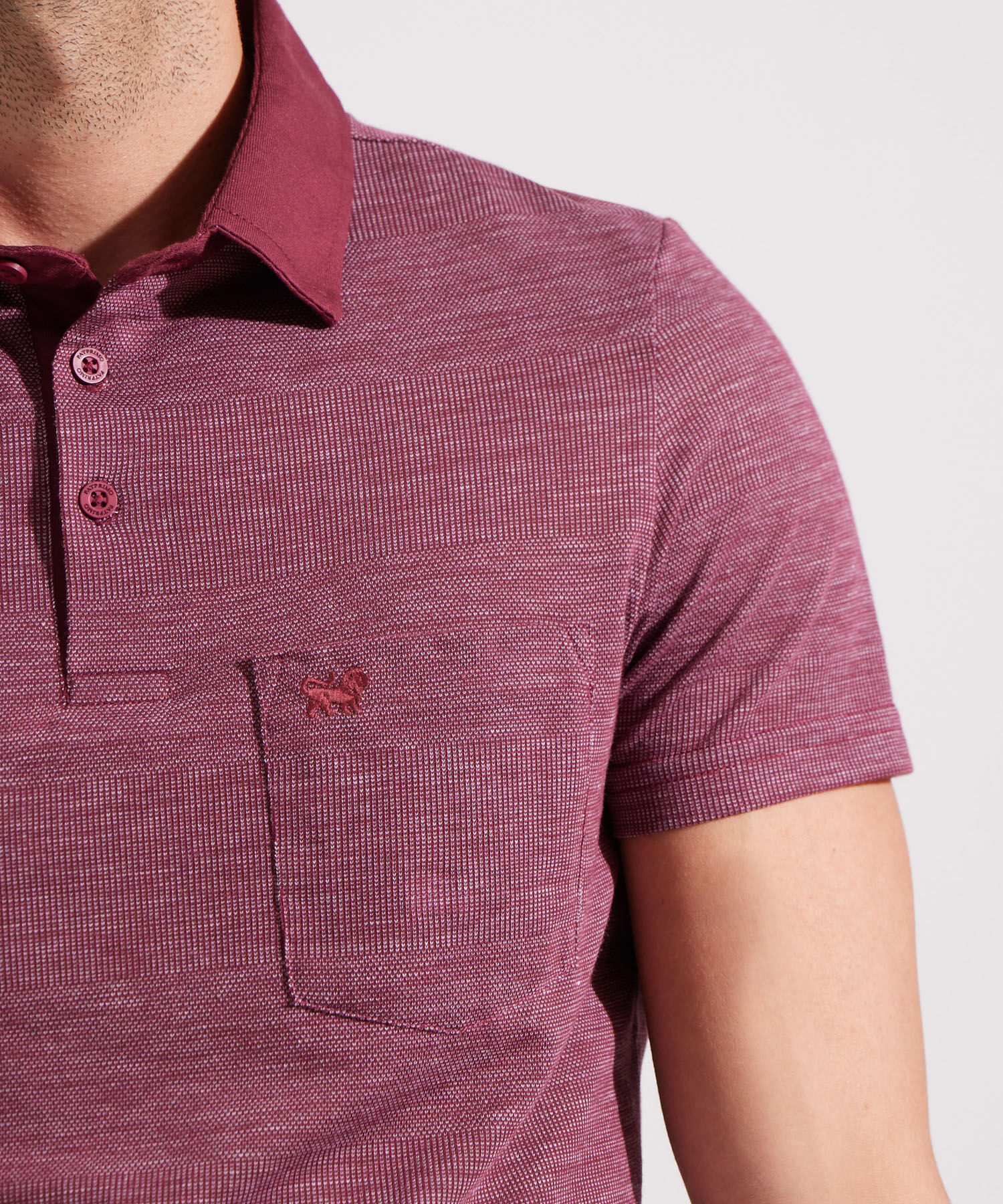 Polo Cuello Duro con Bolsillo