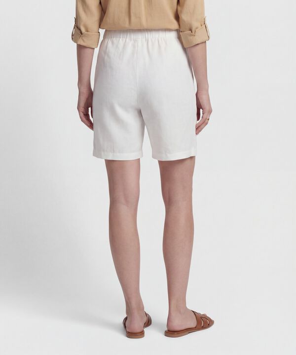 Bermuda Unicolor Con Ajuste De Cord&oacute;n Mujer