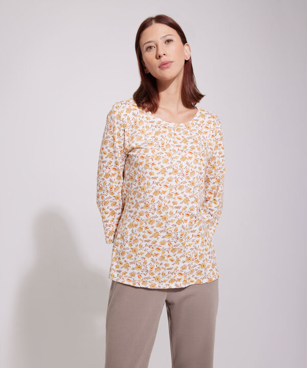 Sudadera 2 Piezas Camiseta Estampada  Y Pantalón  Unicolor Con Bolsillos