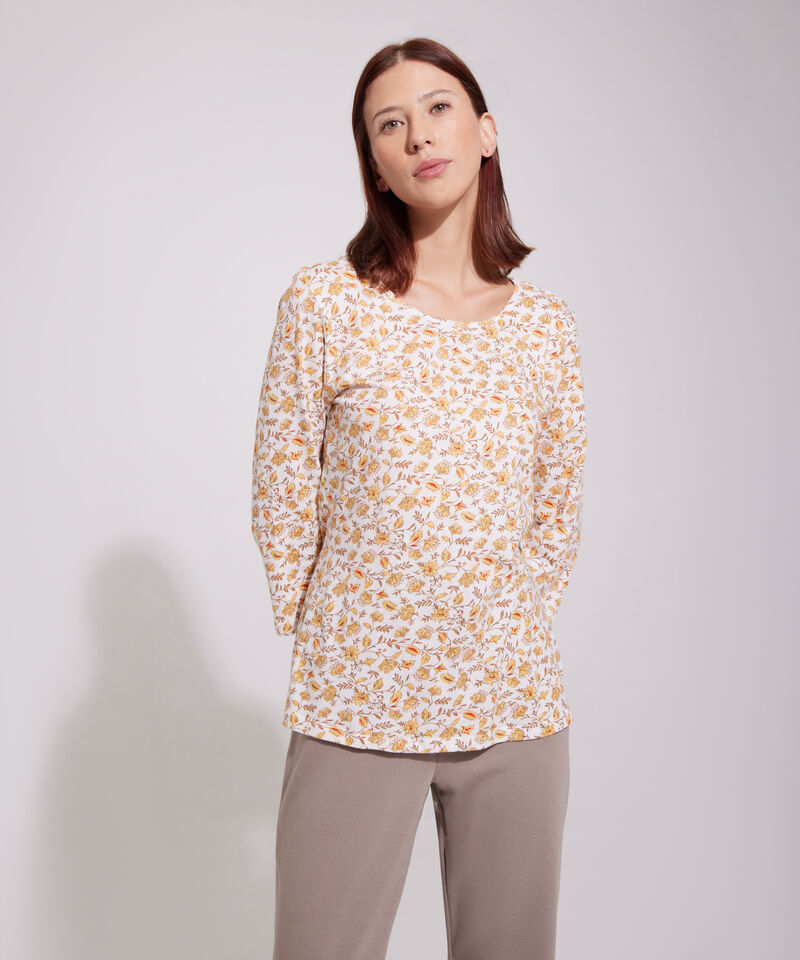 Sudadera 2 Piezas Camiseta Estampada  Y Pantalón  Unicolor Con Bolsillos