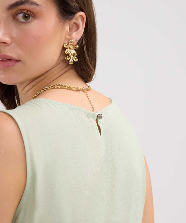 Vestido en Efecto Lino