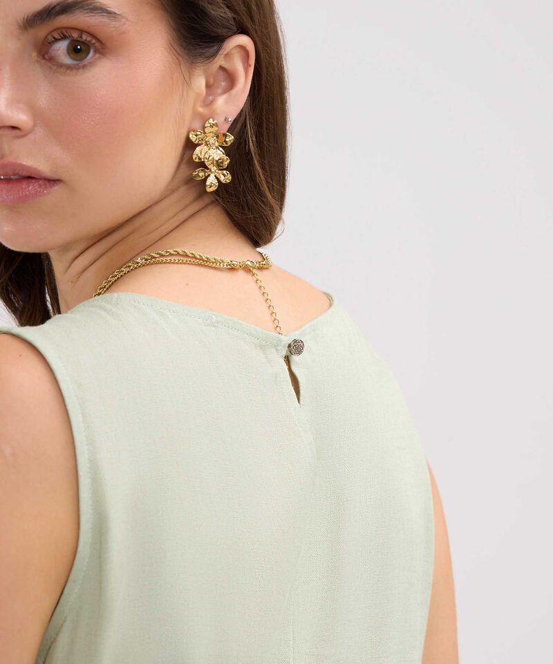 Vestido en Efecto Lino