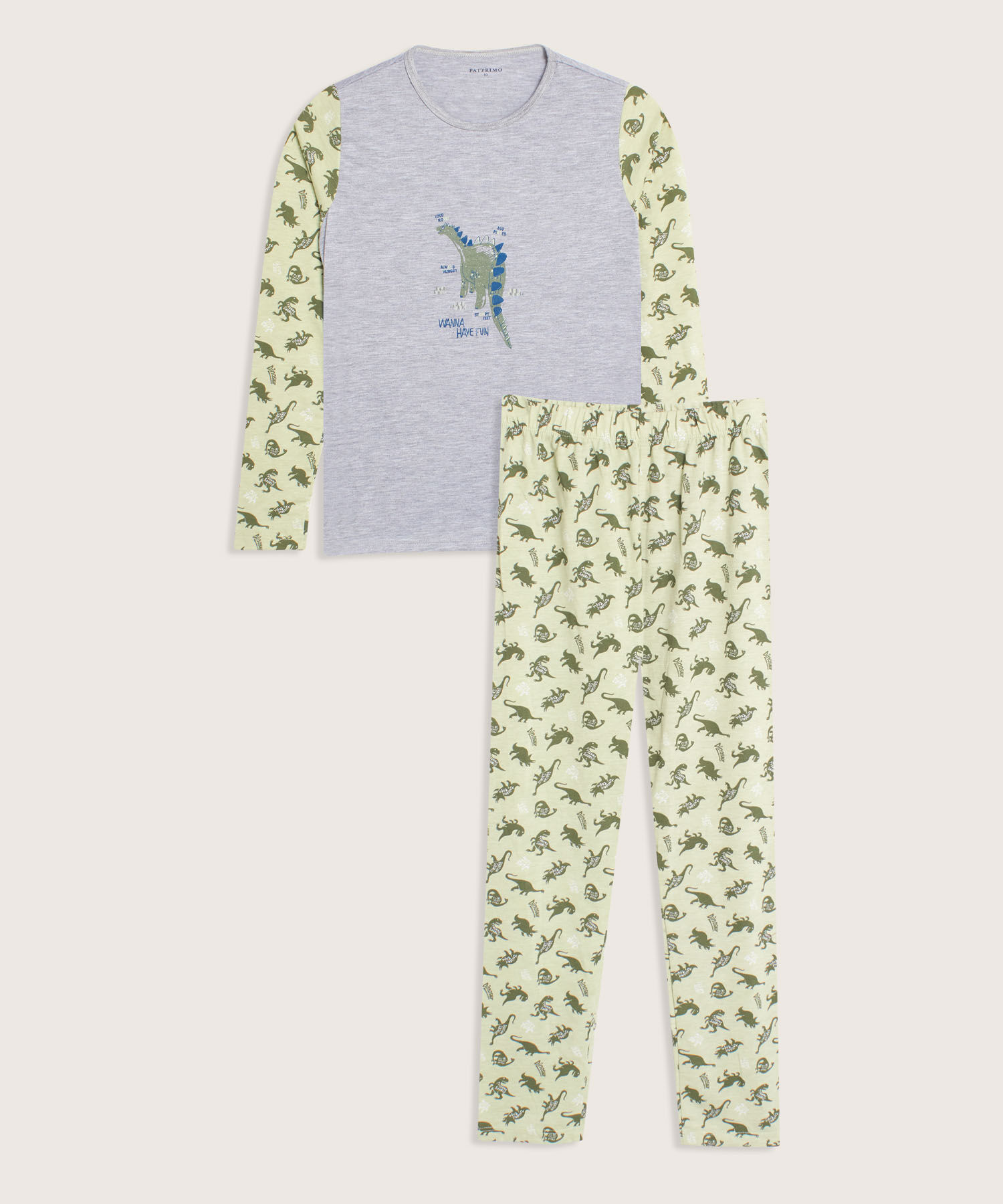 Pijama Camiseta Mangas Estampadas