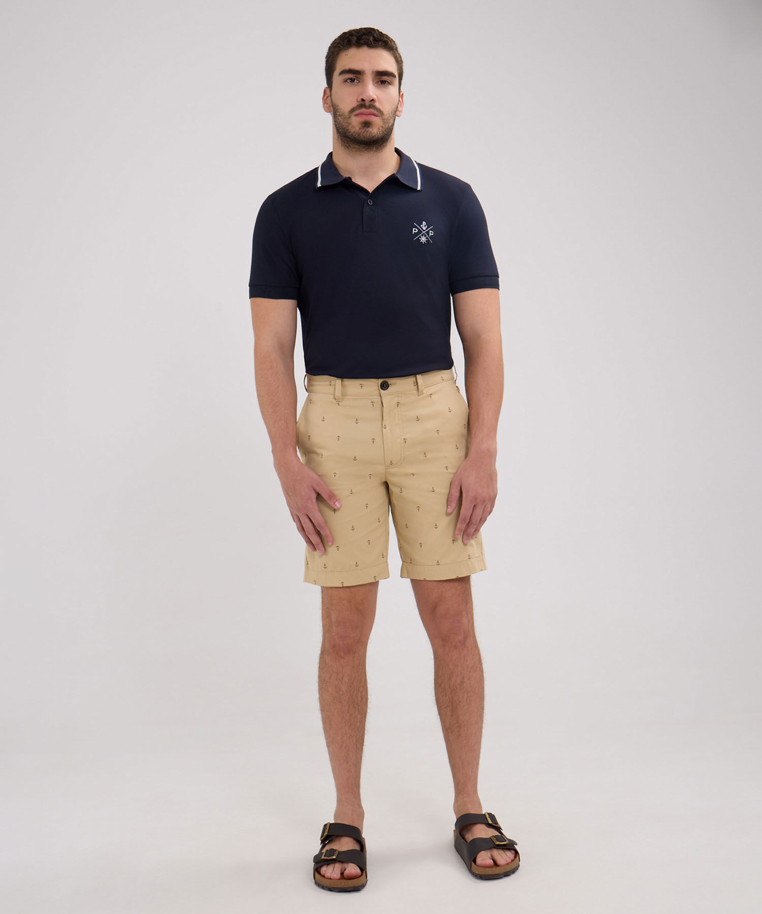 Bermuda Estampada Y Teñido En Prenda