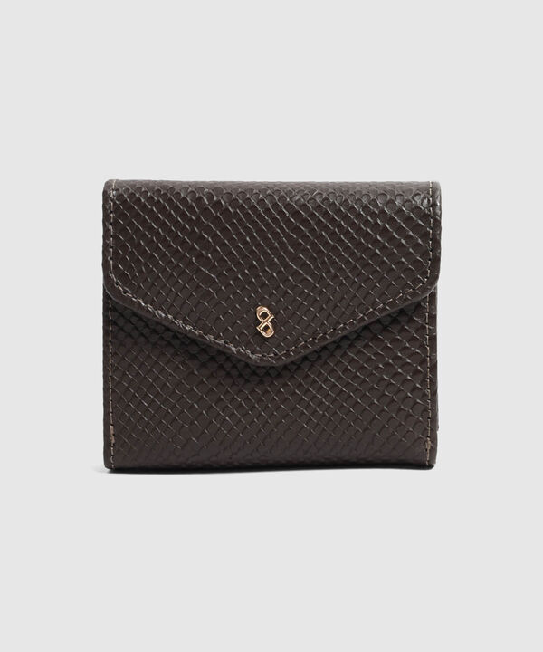 Billetera Compacta Texturizada Mujer image number null