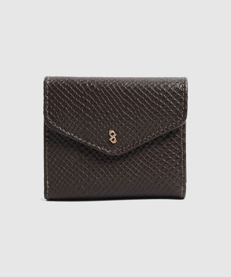 Billetera Compacta Texturizada Mujer