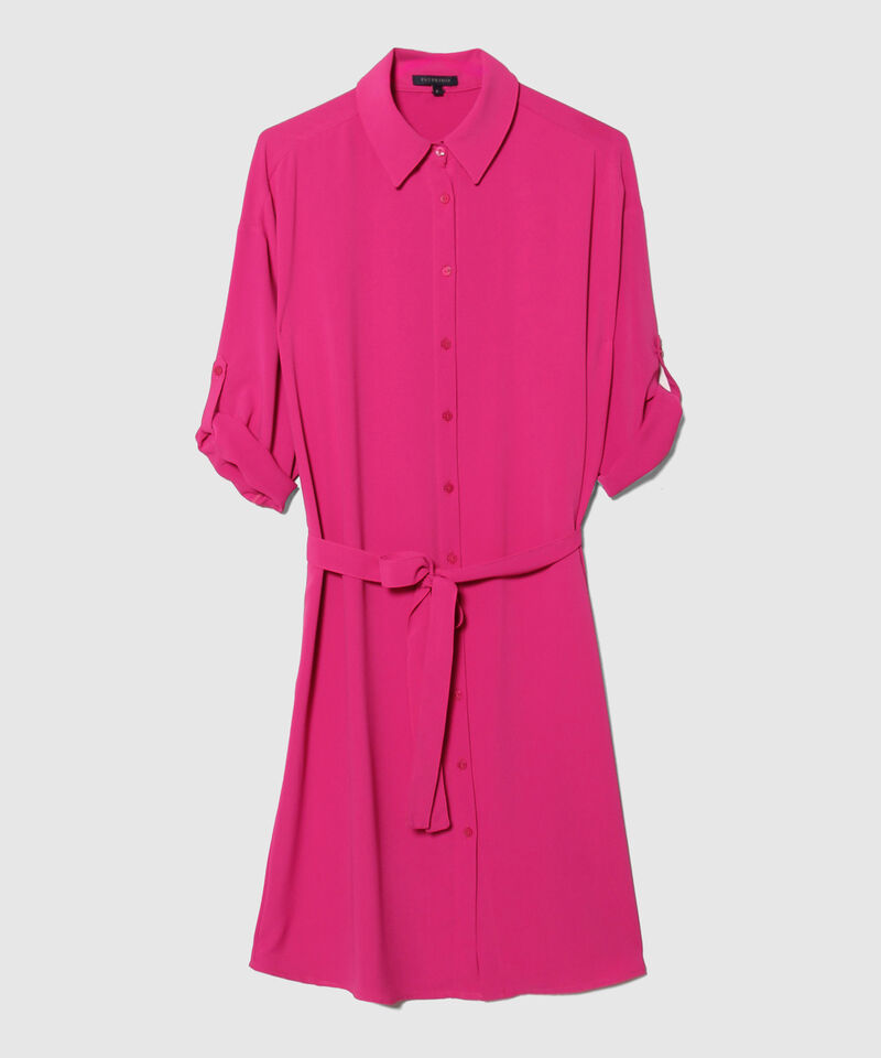 Vestido Corto Con Cuello Camisero