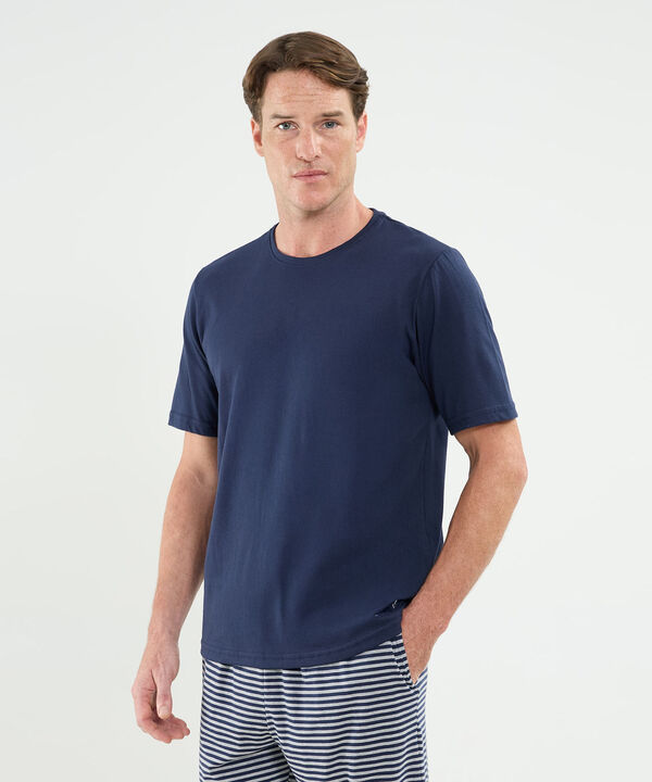 Conjunto Pijama Camiseta Manga Corta Cuello Redondo Pantalon Para Hombre image number null