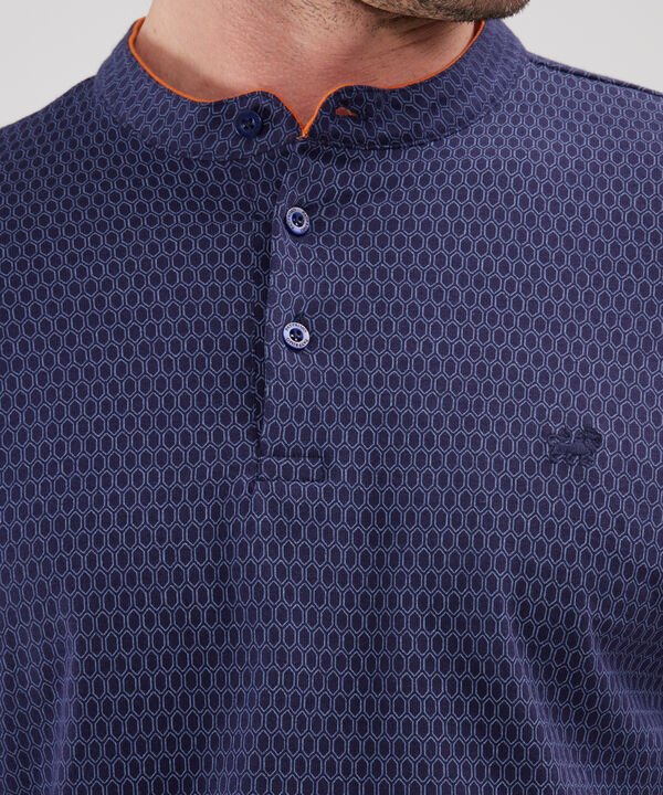 Polo Estampada, Cuello Mao