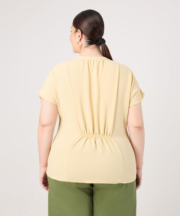 Blusa Con Cuello En V Para Mujer Curvy