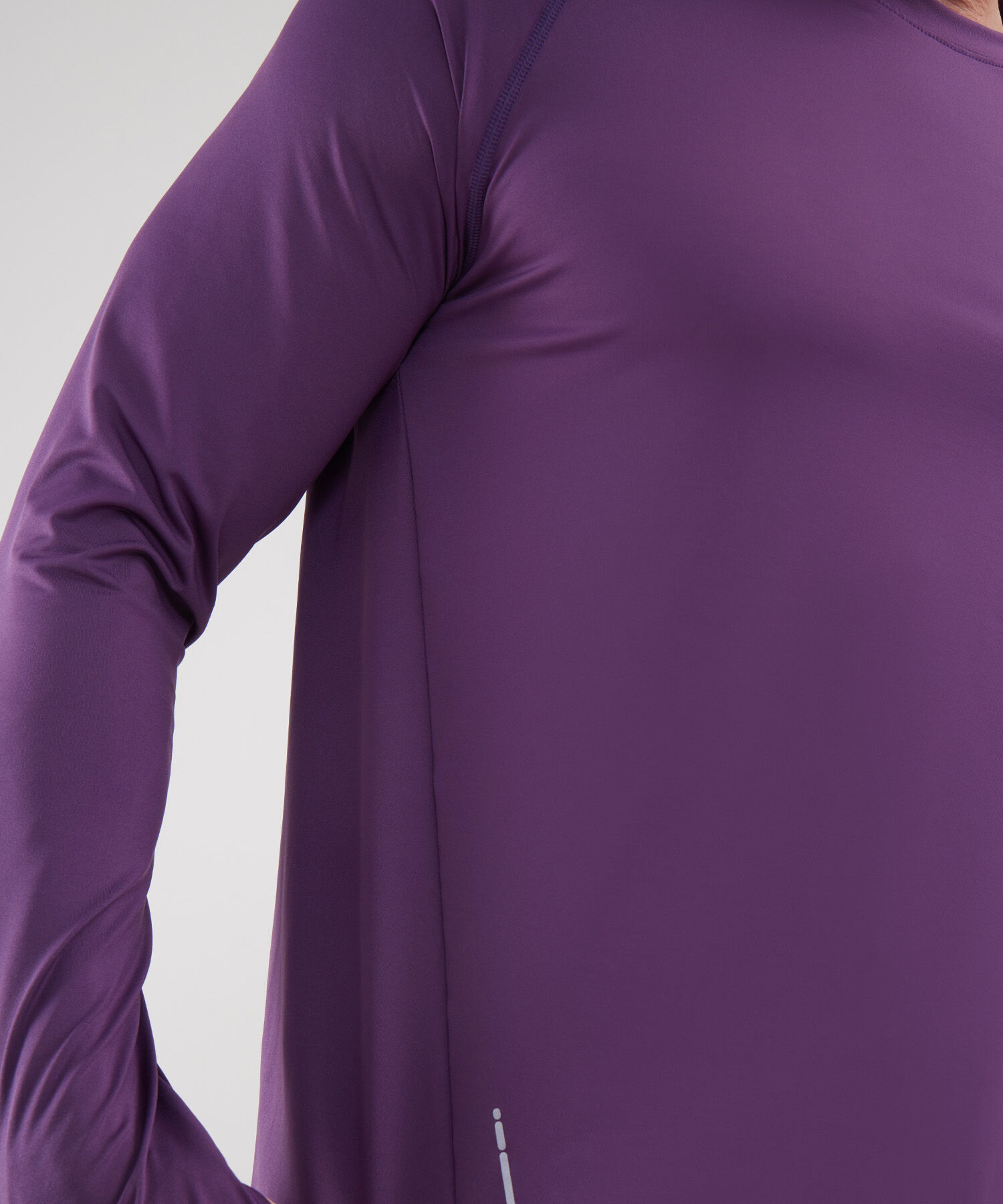 Camiseta Ml Unicolor Con Cuello Redondo