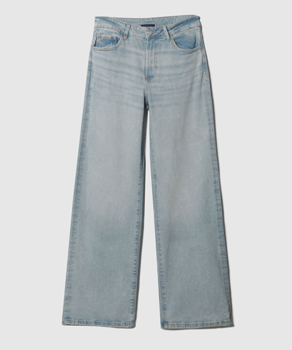 Jean Wide Leg Tono Azul Medio Claro