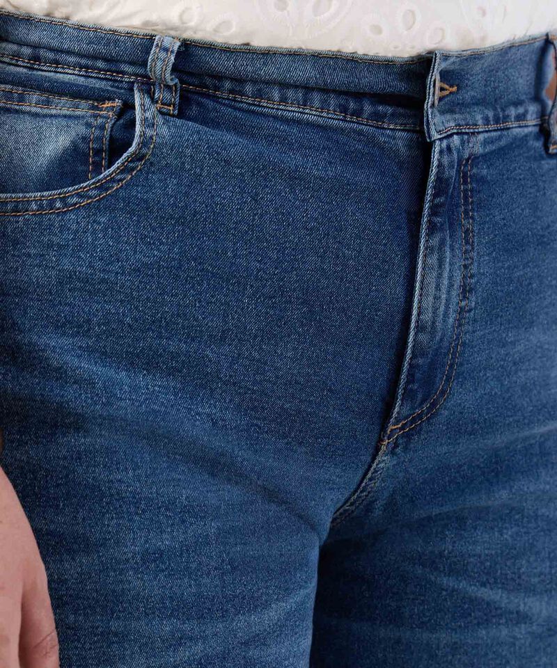 Jean con Desgaste y Rodillera Para Mujer Curvy