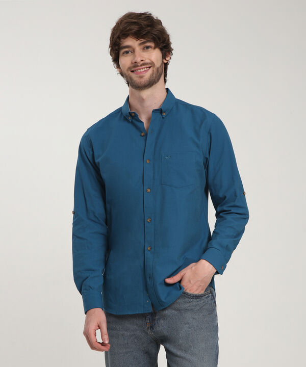 Camisa Manga Larga Unicolor Button Down image number null