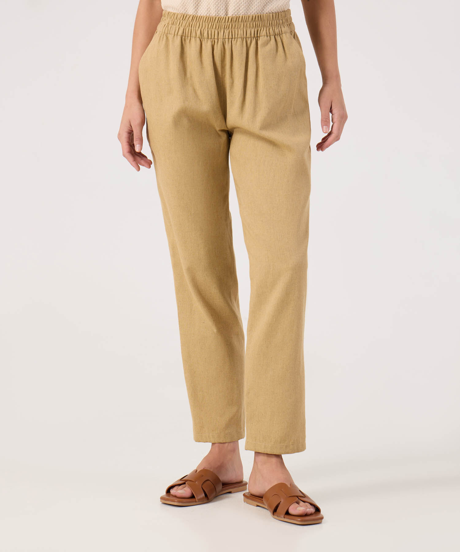 Pantal&oacute;n en Efecto Lino