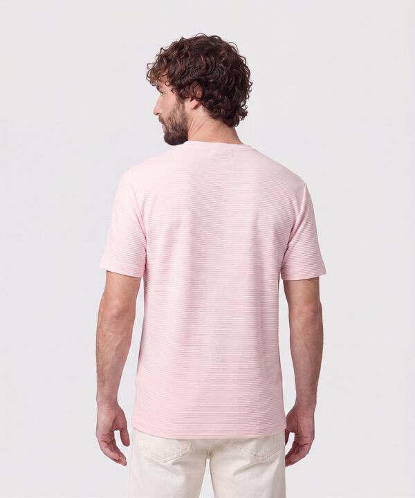 Camiseta Texturizada Cuello Redondo Hombre