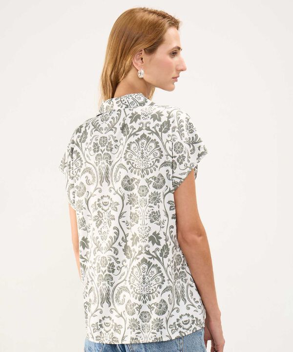 Blusa Satinada Estampada
