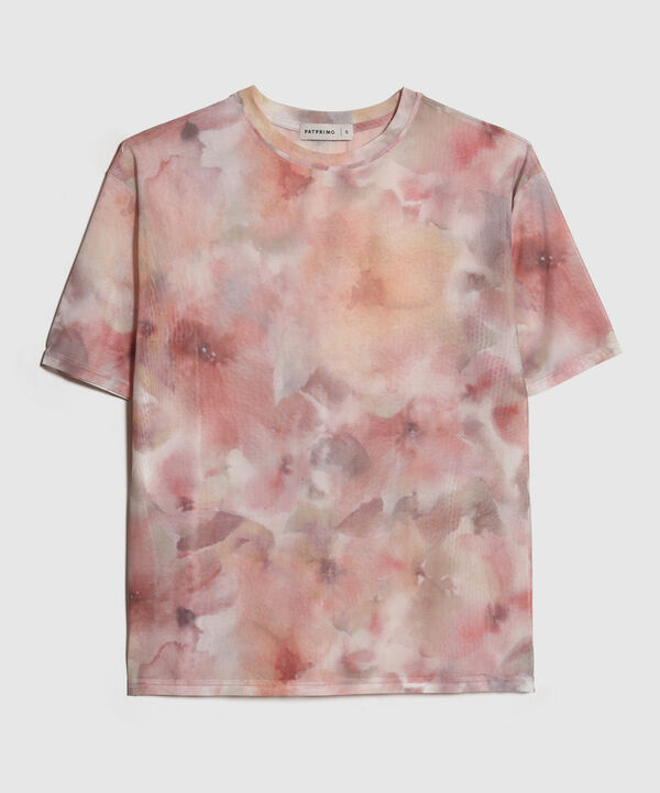 Camiseta Estampada en Mesh