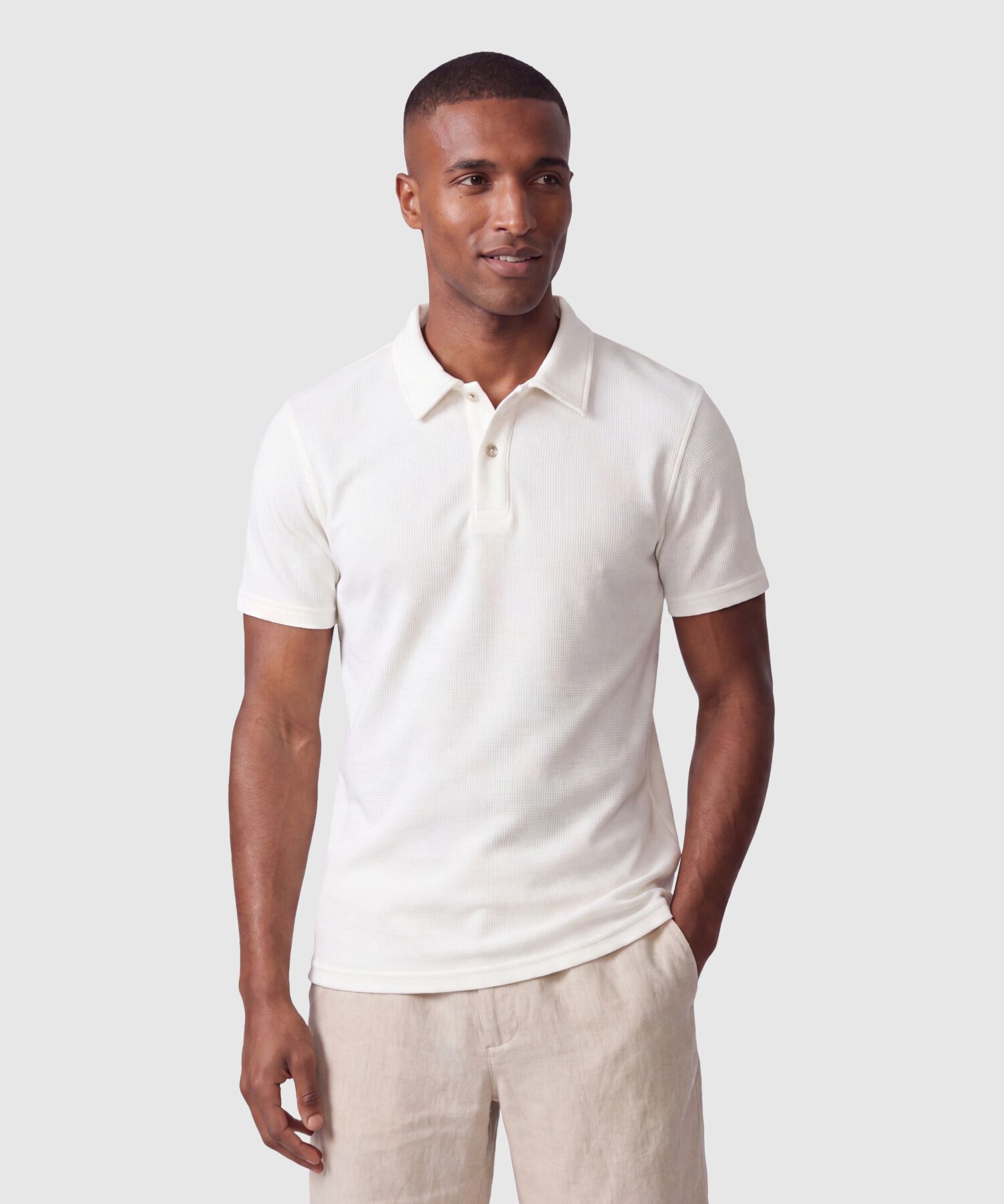 Polo Unicolor Para Hombre