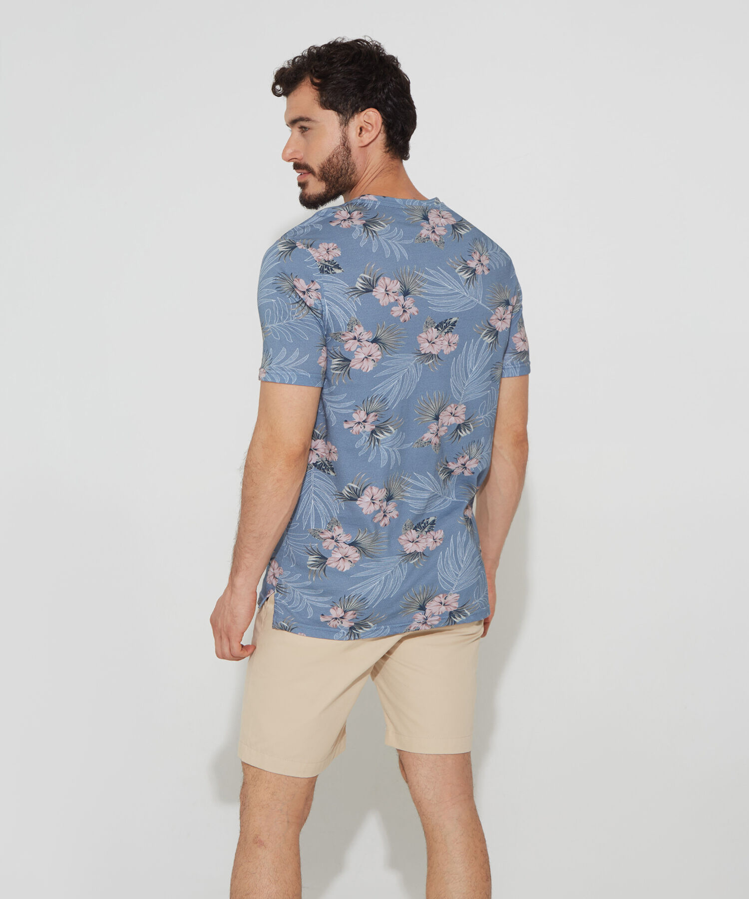 Camiseta Estampada De Manga Corta Para Hombre
