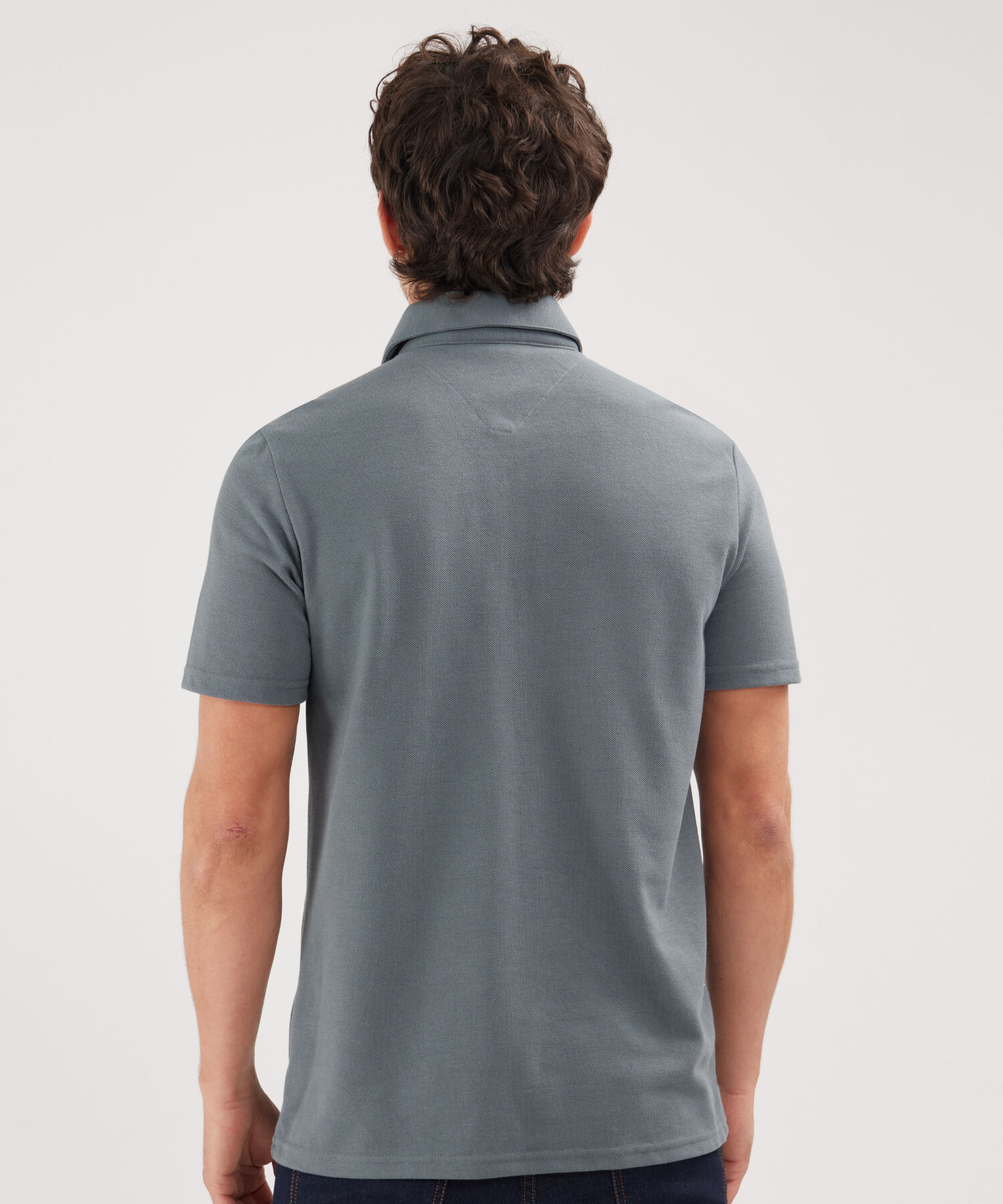 Polo Cuello Duro Con Bolsillo
