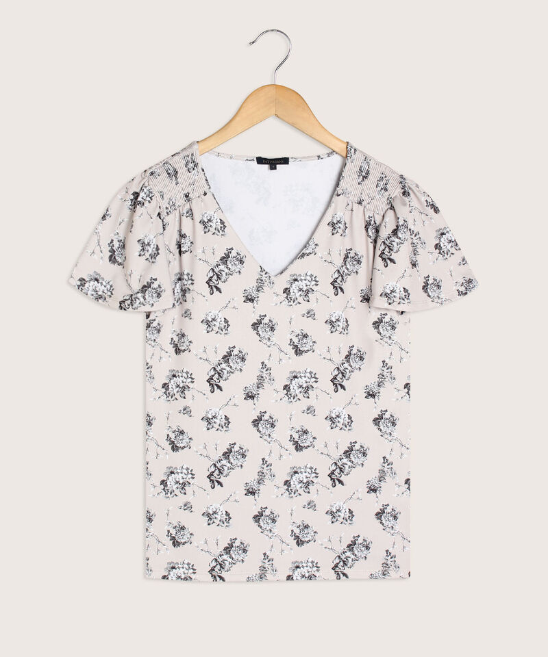 Camiseta Estampada  Cuello En V