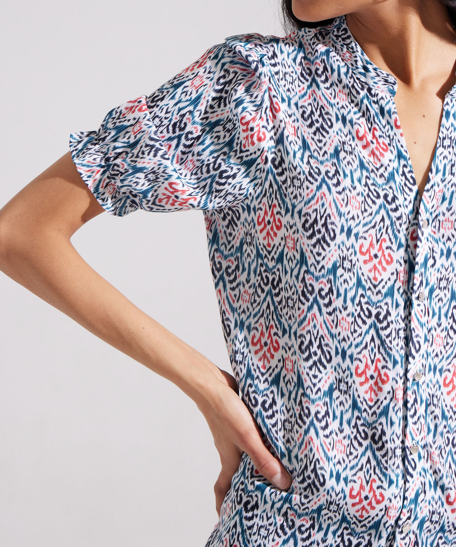 Blusa Estampada Manga Al Codo