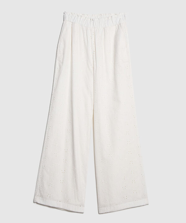 Pantalón Jogger Unicolor En Ojalillo