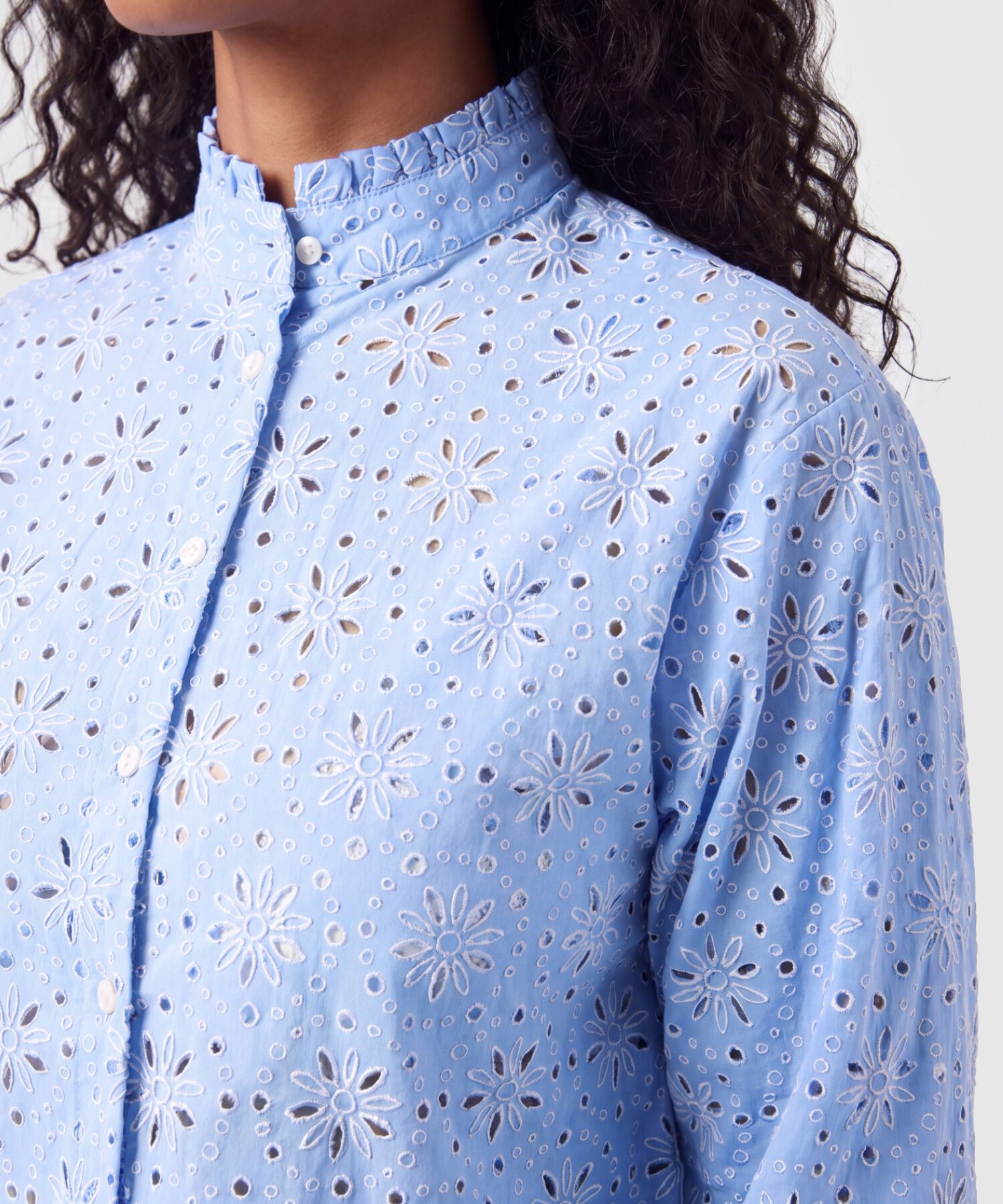 Blusa Manga Larga Calada Para Mujer