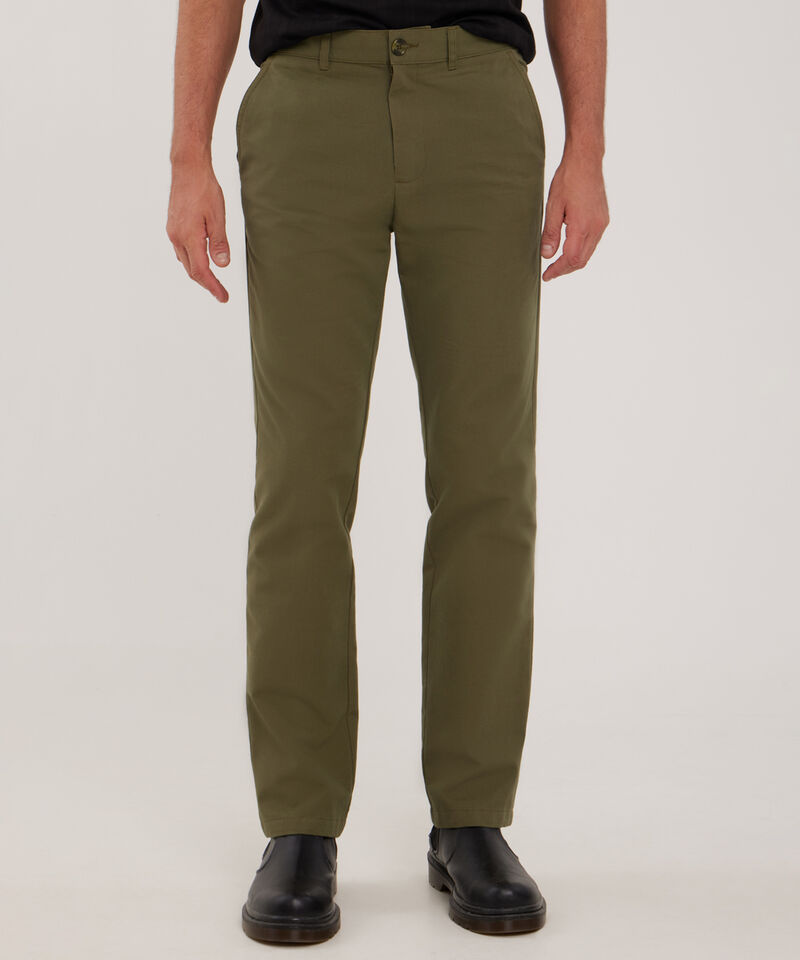 Pantalón Unicolor Clásico Con Silueta Regular Fi­T, Magia En El Caribe
