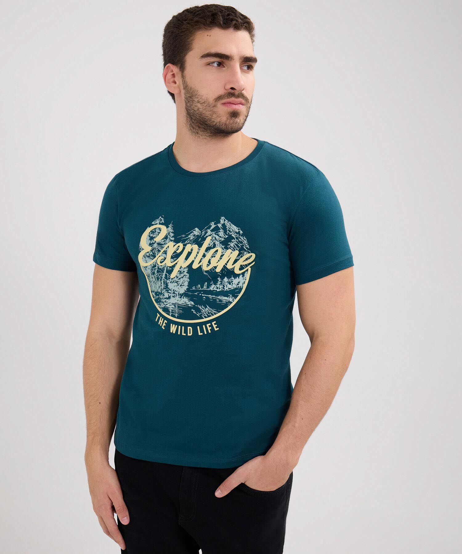 Camiseta Manga Corta Cuello Redondo