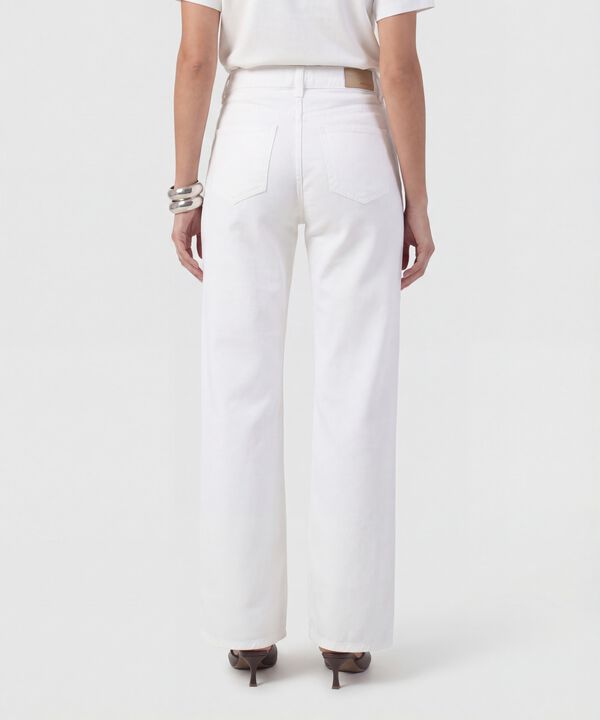 Jeans Wide Leg Tiro Alto Mujer