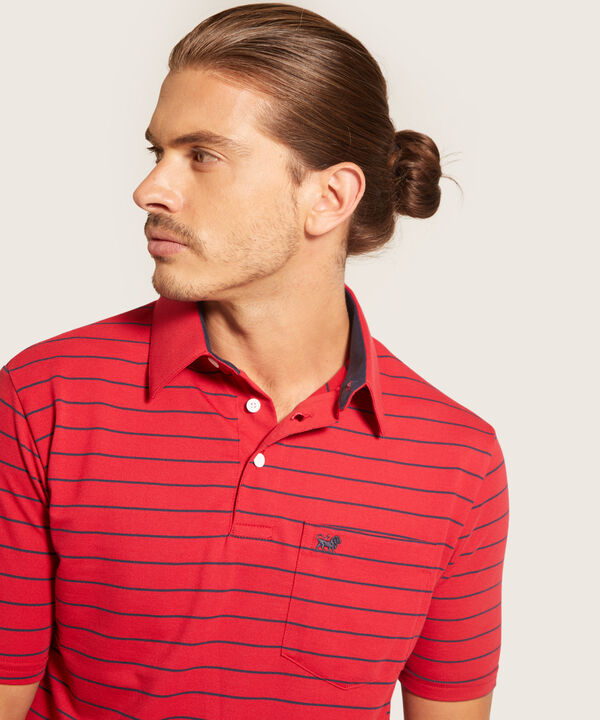 Polo Cuello Duro  Preteñido Bicolor