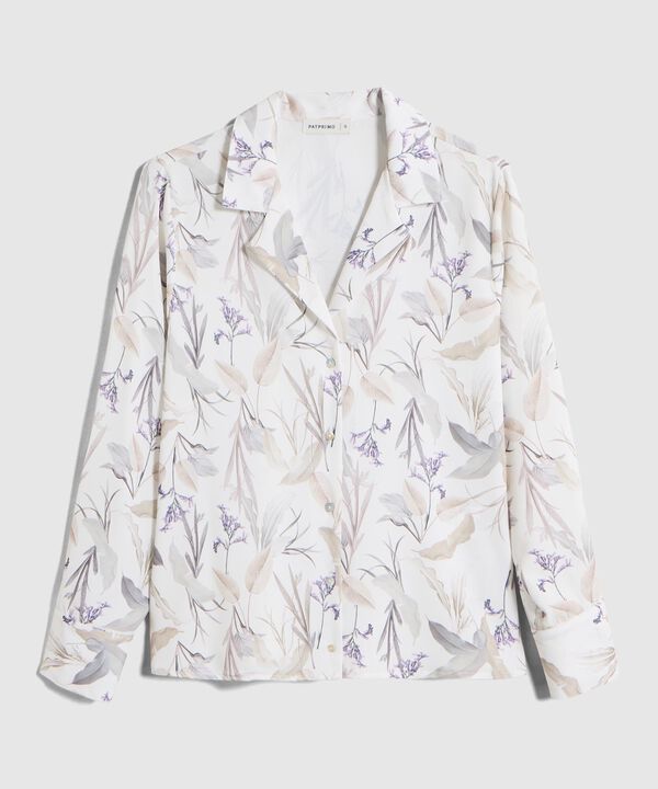Blusa Camisera de Manga Larga con Estampado para Mujer image number null
