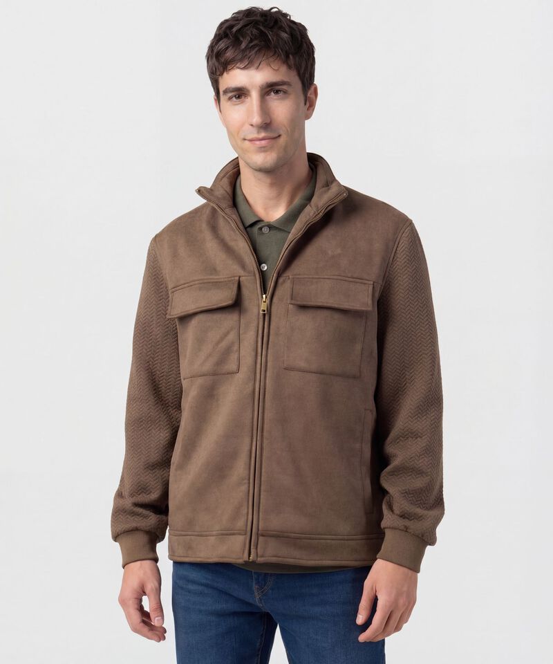 Chaqueta Con Bolsillos De Tapa Para Hombre