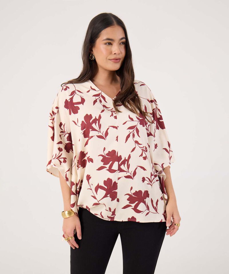 Blusa Ligera Estampada Para Mujer Curvy