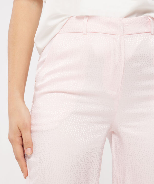 Pantalon Amplio Unicolor En Satin image number null