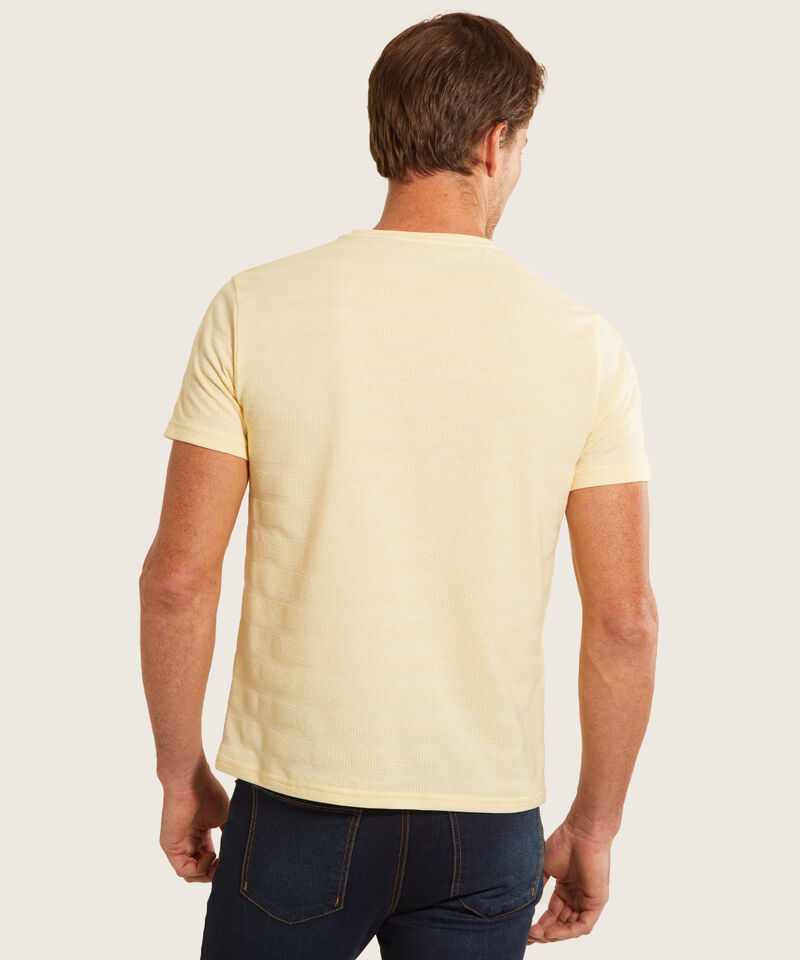 Camiseta Unicolor, Cuello Redondo Con  Bolsillo De Parche