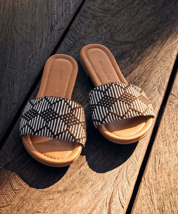 Sandalias Planas Con Algodón image number null