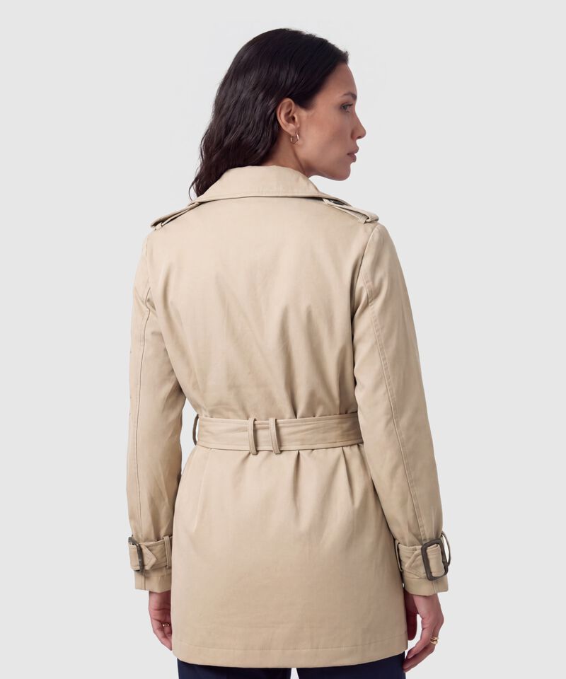 Chaqueta Cruzada Con Cintur&oacute;n Para Mujer
