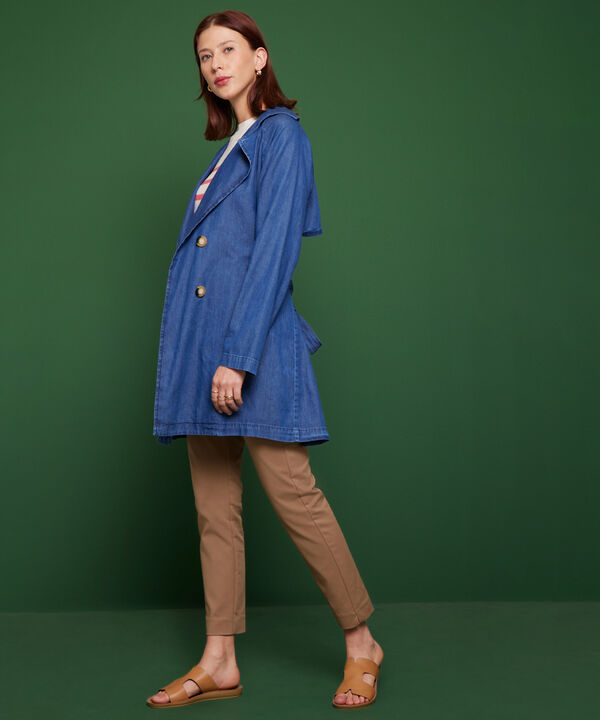 Chaqueta Trench Para Mujer